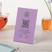 Signe De Table Google Avis | Business Review Link QR Code (In SItu)