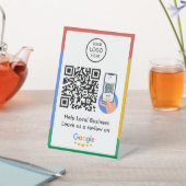 Signe De Table Google Avis Business Review Link QR Code (In SItu)