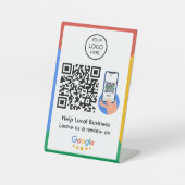 Signe De Table Google Avis Business Review Link QR Code (Recto)