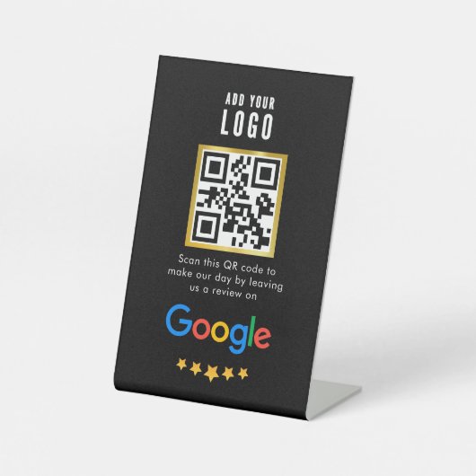 Signe De Table Google Avis | Business Review Link QR Code (Recto)