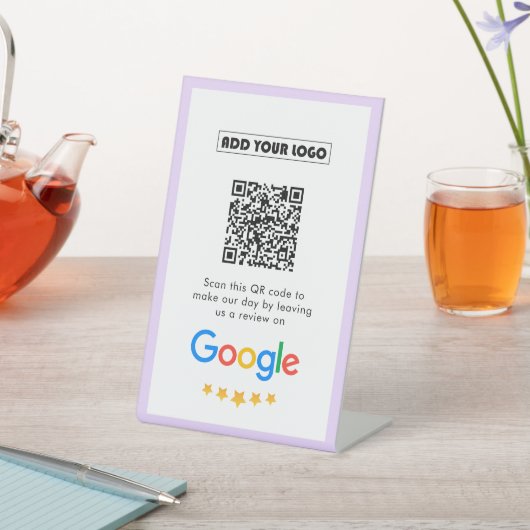 Signe De Table Google Avis | Business Review Link QR Code (In SItu)
