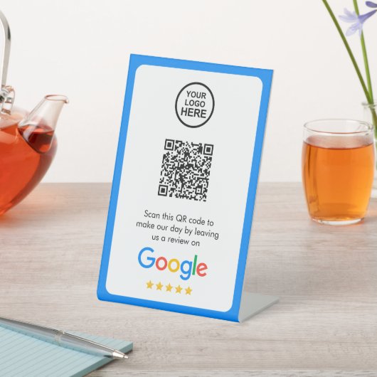 Signe De Table Google Avis | Business Review Link QR Code (In SItu)