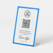 Signe De Table Google Avis | Business Review Link QR Code (Recto)
