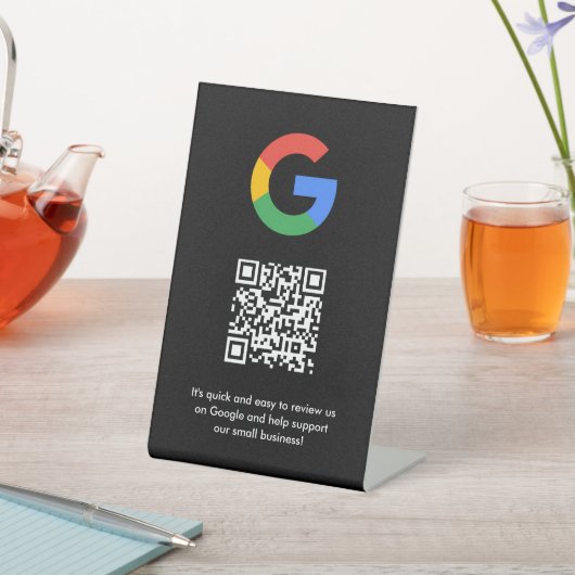 Signe De Table Google Avis | Business Review Link QR Code (In SItu)