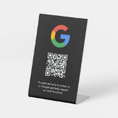 Signe De Table Google Avis | Business Review Link QR Code (Recto)