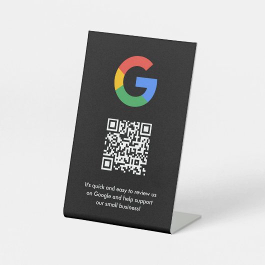 Signe De Table Google Avis | Business Review Link QR Code (Recto)