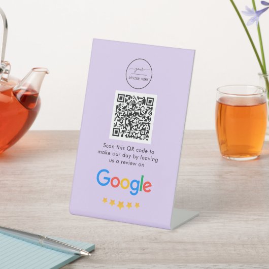Signe De Table Google Avis | Business Review Link QR Code (In SItu)