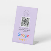 Signe De Table Google Avis | Business Review Link QR Code (Recto)