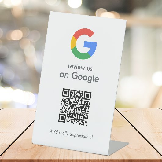 Signe De Table Google Avis | Business Review Link QR Code