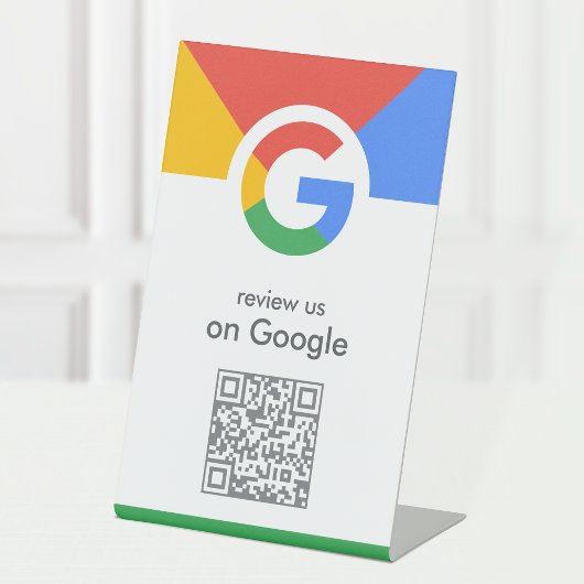 Signe De Table Google Avis | Business Review Link QR Code