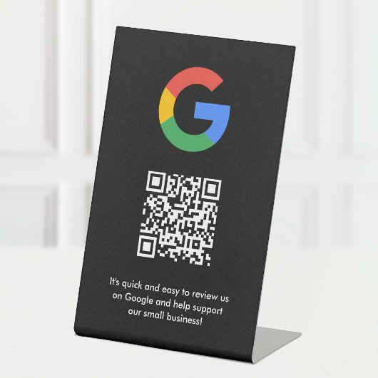 Signe De Table Google Avis | Business Review Link QR Code