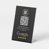 Signe De Table Google Avis | Business Review Link QR Code (Recto)