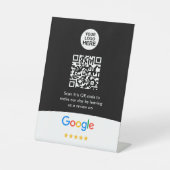 Signe De Table Google Avis | Business Review Link QR Code (Recto)