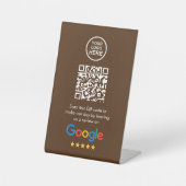 Signe De Table Google Avis | Business Review Link QR Code (Recto)