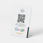 Signe De Table Google Avis | Business Review Link QR Code (Recto)
