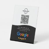 Signe De Table Google Avis | Business Review Link QR Code (Recto)