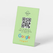 Signe De Table Google Avis | Business Review Link QR Code (Recto)