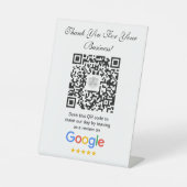 Signe De Table Google Avis | Business Review Link QR Code (Recto)