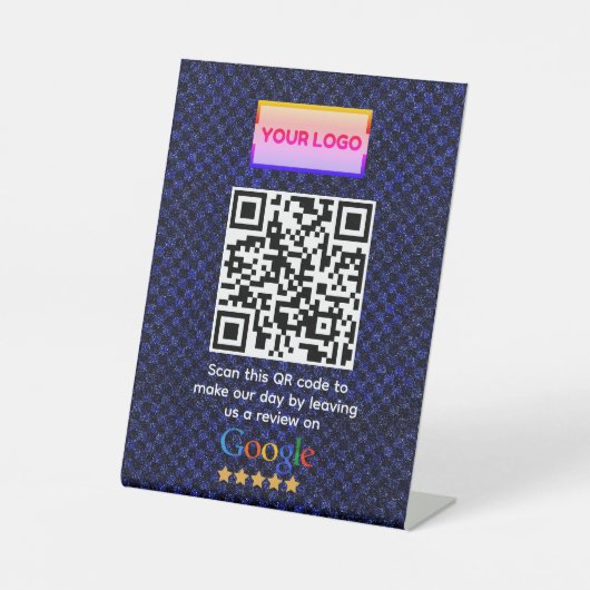 Signe De Table Google Avis | Code QR de lien d'avis d'entreprise (Recto)