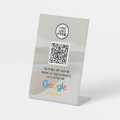 Signe De Table Google Avis | Code QR de lien d'avis d'entreprise (Recto)