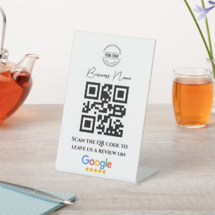 Signe De Table Google Avis de commerce Lien de notation QR Code n