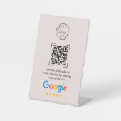 Signe De Table Google Avis | Revue d'entreprise Lien Code QR (Recto)
