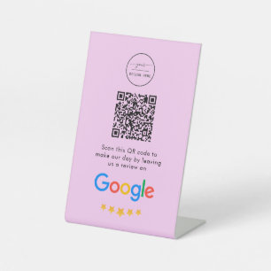 Signe De Table Google Avis Revue d'entreprise Lien Code QR Pede
