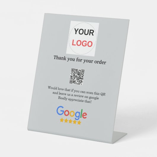 Signe De Table Google examen logo de l'entreprise Analyser QR exa (Recto)