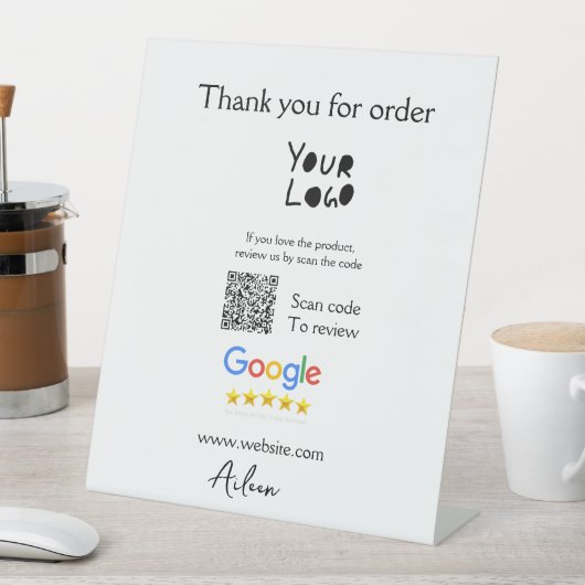 Signe De Table Google examen logo entreprise site Web scanner cod (In SItu)