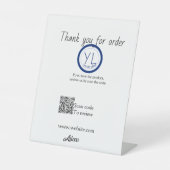 Signe De Table Google review business logo website scan QR code (Recto)