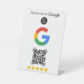 Signe De Table Google Review Business Stand with QR (Recto)