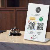 Signe De Table Google Review & Pay QR Code Petites entreprises Bu
