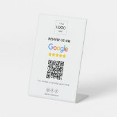 Signe De Table Google Review QR Code (Recto)