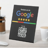 Signe De Table Google Review QR Code Black (In SItu)