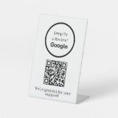 Signe De Table Google Review QR Code | Custom Business Feedback (Recto)