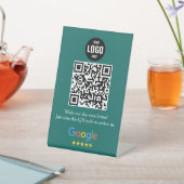 Signe De Table Google Review QR Code Pedestal Sign for Business (In SItu)