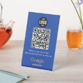 Signe De Table Google Review QR Code Pedestal Sign for Business (In SItu)