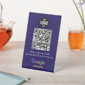 Signe De Table Google Review QR Code Pedestal Sign for Business (In SItu)