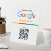 Signe De Table Google Review QR Code Standee (In SItu)