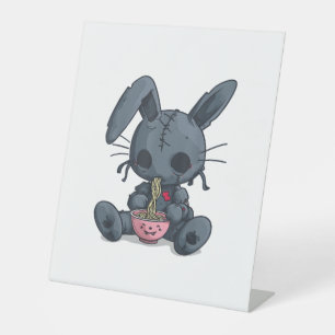Signe De Table Goth Pastel Déplaisant Kawaii Lapin Lapin Bunny Vo