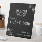 Signe De Table Gothique Coeur Whimsigoth Mariage d'argent Livre d (In SItu)