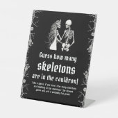 Signe De Table Gothique Halloween Devinez Combien De Skeletons Je (Recto)