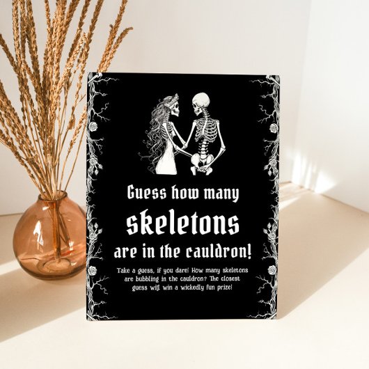 Signe De Table Gothique Halloween Devinez Combien De Skeletons Je