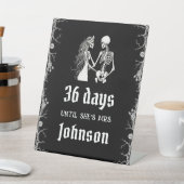 Signe De Table Gothique Halloween Squelette Jours Jusqu'À Ce Qu'E (In SItu)