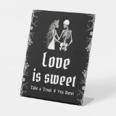 Signe De Table Gothique Halloween squelette L'amour est doux sign (Recto)