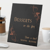 Signe De Table Gothique Whimsigoth Cuivre Desserts Mariage (In SItu)