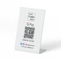 Gpay QR code Piédestal Signal pour votre entrepris