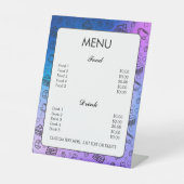 Signe De Table Gradient Blue Cake Pastries Boulangerie Menu Perso (Recto)