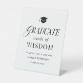 Signe De Table Graduate Party Words of Wisdom Advice (Recto)