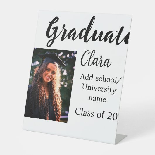 Signe De Table Graduation ajouter nom classe de 20xx félicitation (Recto)